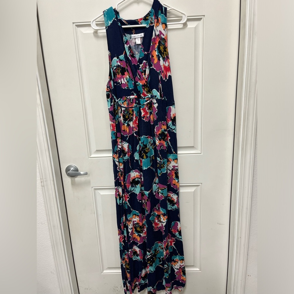 Motherhood Maternity Blue Floral Summer Dress